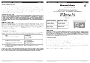 29-01106 LED Economy Exit Installation Manual 29
