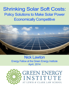 Shrinking Solar Soft Costs: Policy Solutions to Make Solar Power