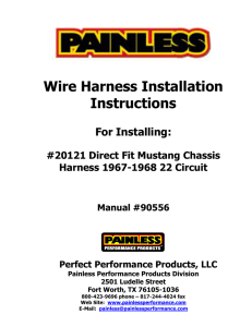 Wire Harness Installation Instructions