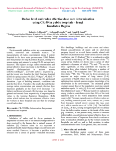 Radon level and radon effective dose rate determination using CR