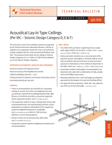 40-101 Acoustical Lay-in Ceilings - TSIB / Technical Services and
