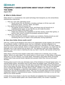 Frequently Asked Questions About Dolby Atmos for the