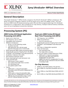 Zynq UltraScale+ MPSoC Overview Data Sheet (DS891)