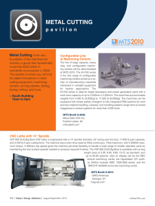 MeTaL CuTTIng - Today`s Energy Solutions