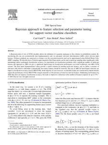 Bayesian approach to feature selection and parameter tuning for