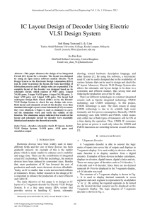 IC Layout Design of Decoder Using Electric VLSI Design System