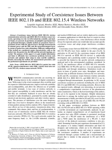 Experimental Study of Coexistence Issues Between IEEE