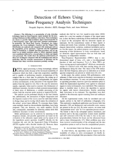 echo detec time-freq analysis - Department of Computer Science