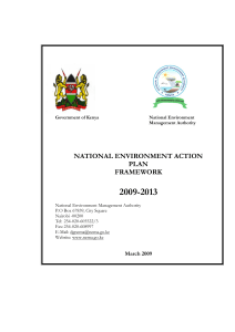 National Environment Action Plan Framework 2009