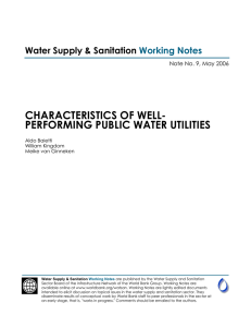 Characteristics of Well Performing Public Water Utilities