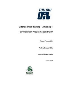 Extended Well Testing – Amosing 1 Environment Project