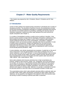 Chapter 2* - Water Quality Requirements