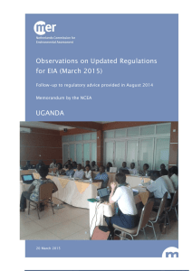 Observations on Updated Regulations for EIA (March 2015) UGANDA