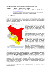 Country Report - Integrated Drought Management Programme