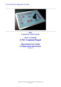 Mach 3 Compatible Control Panel Manual
