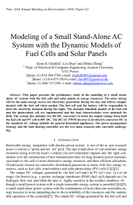 Modeling of a Small Stand-Alone AC System with the Dynamic