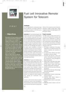Fuel cell Innovative Remote System for Telecom
