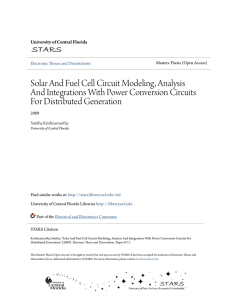 Solar And Fuel Cell Circuit Modeling, Analysis And