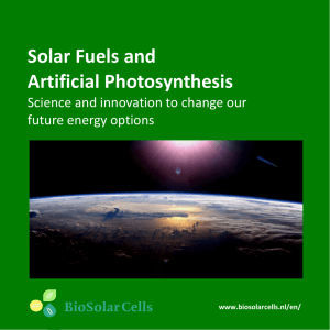 Solar Fuels and Artificial Photosynthesis