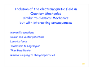 Inclusion of the electromagnetic field in Quantum Mechanics similar