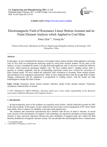 Electromagnetic Field of Resonance Linear Motion Actuator and its