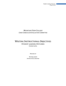 WRITING INSTRUCTIONAL OBJECTIVES