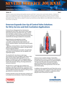 Emerson Expands Line-Up of Control Valve Solutions for Dirty
