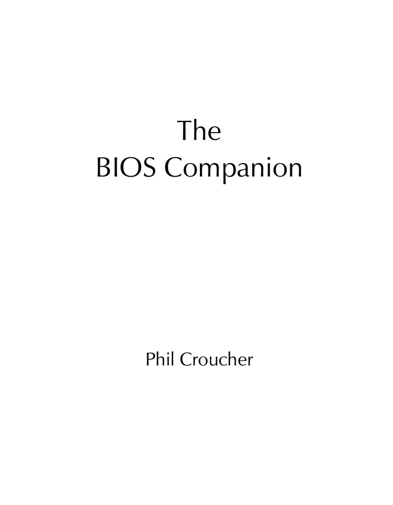 The Bios Companion2