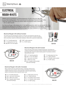 Electrical rough-in kits