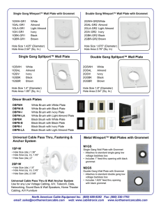 Single Gang Splitport™ Wall Plate Double Gang Splitport™ Wall