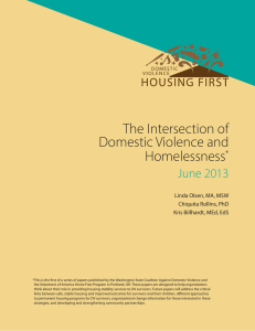 "The Intersection of Domestic Violence and Homelessness"