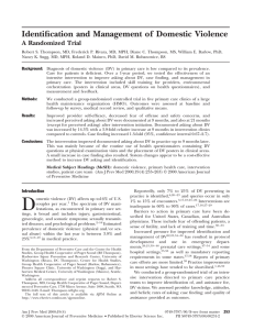 Identification and management of domestic violence: a randomized