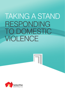Taking a Stand Responding to domestic Violence