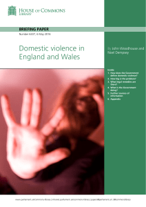 Domestic violence in England and Wales