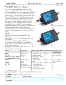 PP and UPP Series Power Packs Spec Sub Sheet