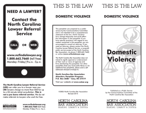 Domestic Violence - North Carolina Bar Association