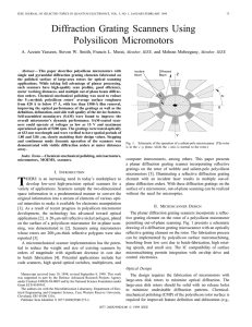 Diffraction Grating Scanners Using Polysilicon Micromotors