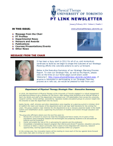 PT Link January/February 2011 - Physical Therapy