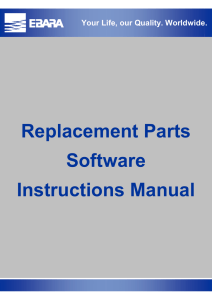 Replacement Parts Software Instructions Manual