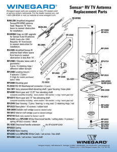 Sensar® RV TV Antenna Replacement Parts