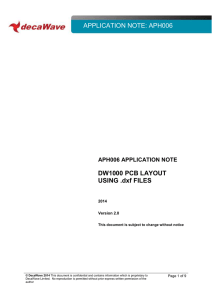 APPLICATION NOTE: APH006 DW1000 PCB LAYOUT