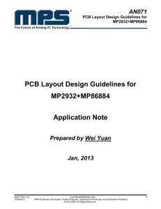 PCB Layout Design Guidelines for MP2932+MP86884 Application