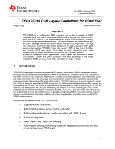 TPD12S016 PCB Layout Guidelines for HDMI