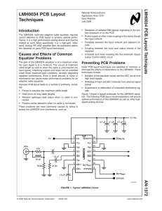 Application Note 1372 LMH0034 PCB Layout Techniques