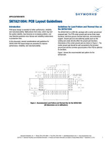 SKYA21004: PCB Layout Guidelines