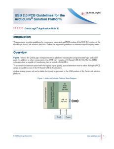 USB 2.0 PCB Guidelines for the ArcticLink Solution