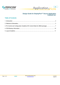 Design Guide for DisplayPort™ Source Application Table of Contents