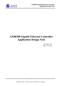 AX88180 Gigabit Ethernet Controller Application Design Note