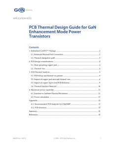 PCB Thermal Design Guide for GaN Enhancement Mode