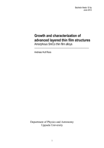 Growth and characterization of advanced layered structures